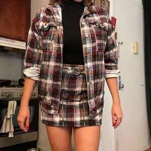 UO Matching skirt/Shacket set